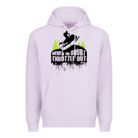 Lilac snowmobile throttle Premium Hoodie - artisFamous