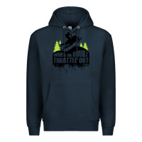 Navy snowmobile throttle Premium Hoodie - artisFamous
