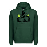 Sports Green snowmobile throttle Premium Hoodie - artisFamous