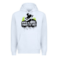 White snowmobile throttle Premium Hoodie - artisFamous
