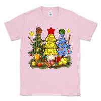 Bubblegum Pink christmas with softball trees bbs Classic Tee - BundleAndBundleShop