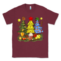Christmas With Softball Trees Bbs Classic Tee | Teevron