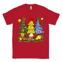 Red christmas with softball trees bbs Classic Tee - BundleAndBundleShop