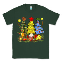 Sports Green christmas with softball trees bbs Classic Tee - BundleAndBundleShop
