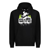 Black snowmobile throttle Premium Hoodie - artisFamous