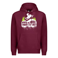 Burgundy snowmobile throttle Premium Hoodie - artisFamous