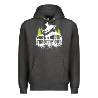 Charcoal Heather snowmobile throttle Premium Hoodie - artisFamous