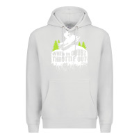 Dove Grey snowmobile throttle Premium Hoodie - artisFamous