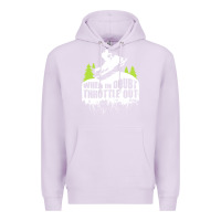 Lilac snowmobile throttle Premium Hoodie - artisFamous