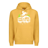 Mustard snowmobile throttle Premium Hoodie - artisFamous