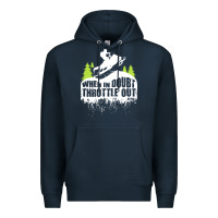 Navy snowmobile throttle Premium Hoodie - artisFamous