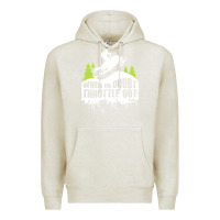 Oatmeal Heather snowmobile throttle Premium Hoodie - artisFamous