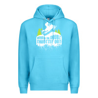 Ocean Blue snowmobile throttle Premium Hoodie - artisFamous
