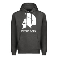 Charcoal Heather spartan helmet Premium Hoodie - artisFamous