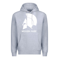 Heather Grey spartan helmet Premium Hoodie - artisFamous
