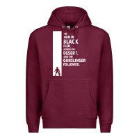 Burgundy the man in black fled across the desert Premium Hoodie - artisFamous
