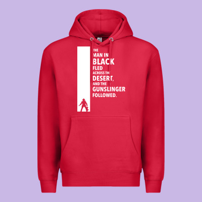The Man In Black Fled Across The Desert Premium Hoodie Designed By Artisfamous