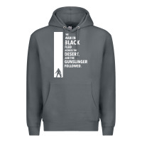 Rock the man in black fled across the desert Premium Hoodie - artisFamous