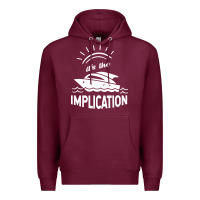 Burgundy the implication   its always sunny in philadelphia Premium Hoodie - artisFamous
