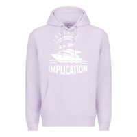 Lilac the implication   its always sunny in philadelphia Premium Hoodie - artisFamous