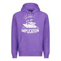 Purple the implication   its always sunny in philadelphia Premium Hoodie - artisFamous