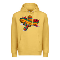 Antique Gold maracas sombrero mexican Premium Hoodie - artisFamous