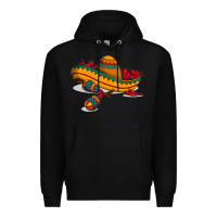 Black maracas sombrero mexican Premium Hoodie - artisFamous
