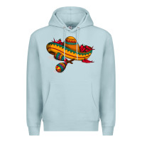 Blue Mist maracas sombrero mexican Premium Hoodie - artisFamous