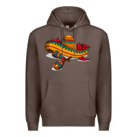Coffee maracas sombrero mexican Premium Hoodie - artisFamous