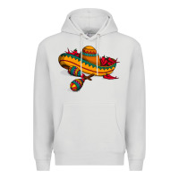 Dove Grey maracas sombrero mexican Premium Hoodie - artisFamous