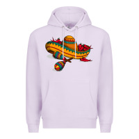 Lilac maracas sombrero mexican Premium Hoodie - artisFamous