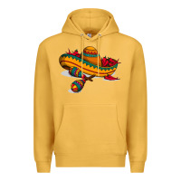 Mustard maracas sombrero mexican Premium Hoodie - artisFamous