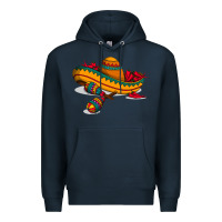 Navy maracas sombrero mexican Premium Hoodie - artisFamous