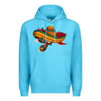 Ocean Blue maracas sombrero mexican Premium Hoodie - artisFamous