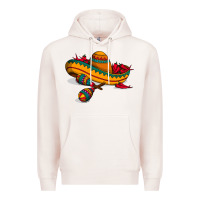 Pale Pink maracas sombrero mexican Premium Hoodie - artisFamous