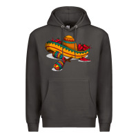 Smoke maracas sombrero mexican Premium Hoodie - artisFamous