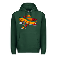 Sports Green maracas sombrero mexican Premium Hoodie - artisFamous