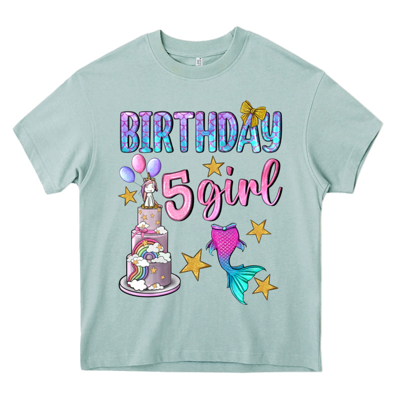 Birthday Girl 5 Heavy Core Tee by BundleAndBundleShop | Teevron