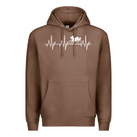Chestnut heartbeat recumbent bicycle bike cyclist biking Premium Hoodie - artisFamous
