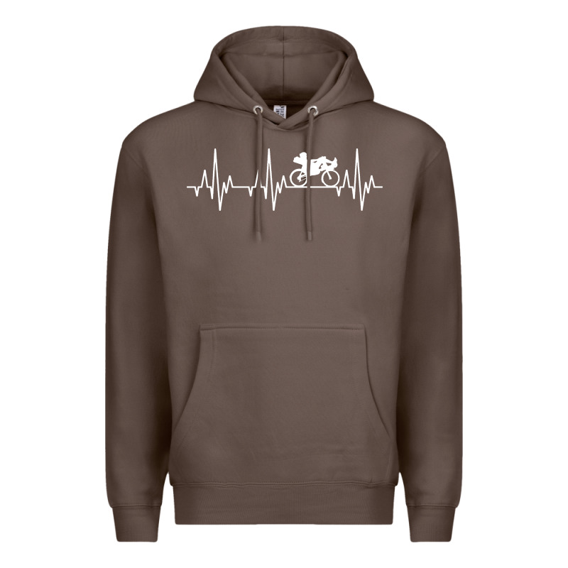 Heartbeat Recumbent Bicycle Bike Cyclist Biking Premium Hoodie by artisFamous | Teevron