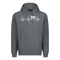 Rock heartbeat recumbent bicycle bike cyclist biking Premium Hoodie - artisFamous