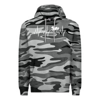 Slate Camo heartbeat recumbent bicycle bike cyclist biking Premium Hoodie - artisFamous