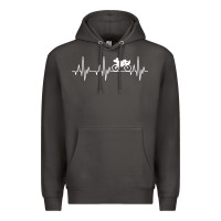 Smoke heartbeat recumbent bicycle bike cyclist biking Premium Hoodie - artisFamous