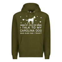 Army Green carolina dog Premium Hoodie - artisFamous