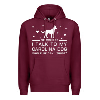 Burgundy carolina dog Premium Hoodie - artisFamous
