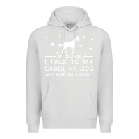 Dove Grey carolina dog Premium Hoodie - artisFamous