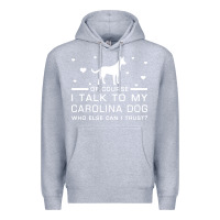 Heather Grey carolina dog Premium Hoodie - artisFamous