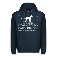 Navy carolina dog Premium Hoodie - artisFamous