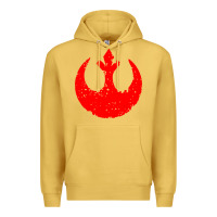 Antique Gold distressed rebel alliance symbol Premium Hoodie - artisFamous