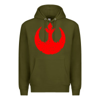 Army Green distressed rebel alliance symbol Premium Hoodie - artisFamous